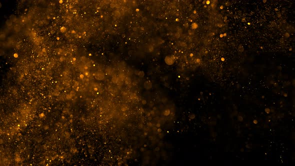 Golden Glitter Background in Super Slow Motion at 1000Fps alt