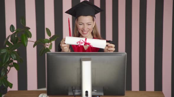 College Graduate. Online Education, Web-based Educational Videos alt