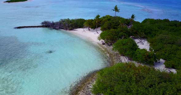 Luxury drone abstract shot of a sunshine white sandy paradise beach and turquoise sea background  alt