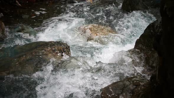 Wild Waterfall In Nature And Rocks 3