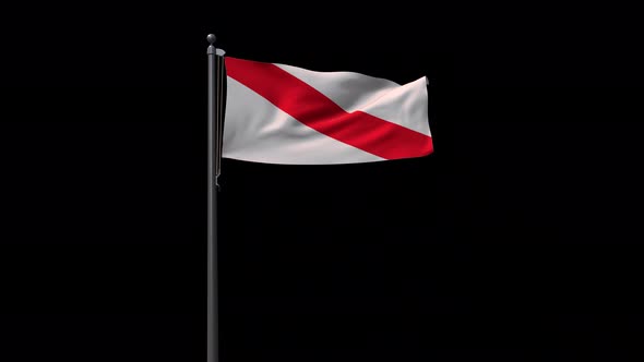 Flag Of Strasbourg With Alpha 4K alt