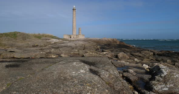 The lighthouse at Gatteville le Phare, Cap de la Hague, Cotentin peninsula, France alt