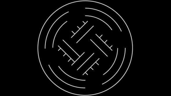 black and white ornament background animation alt