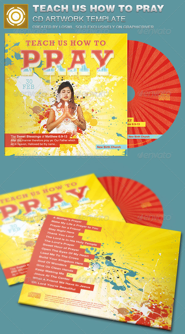 Teach us How to Pray CD Artwork Template - CD & DVD Artwork Print Templates