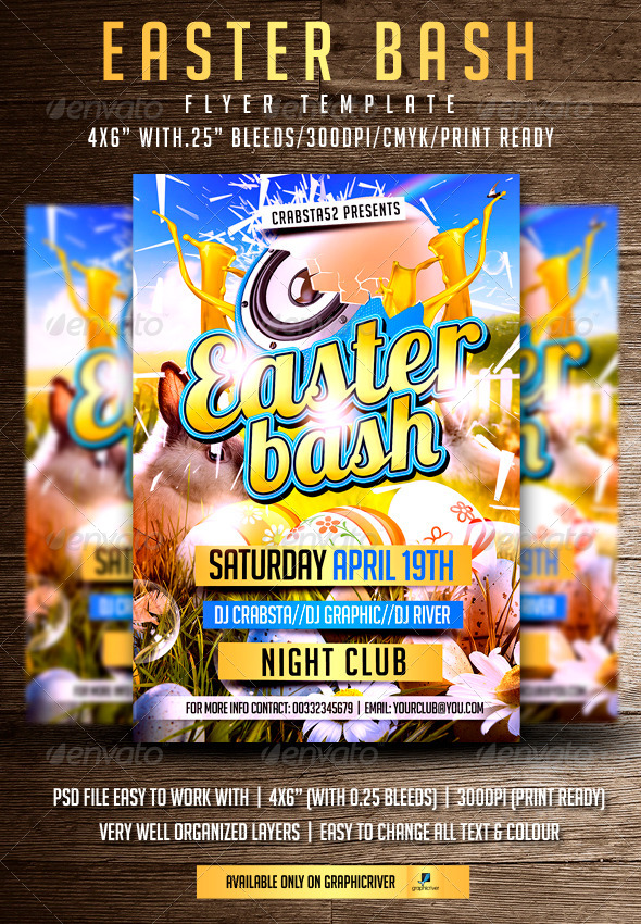Easter Bash Flyer Template - Flyers Print Templates