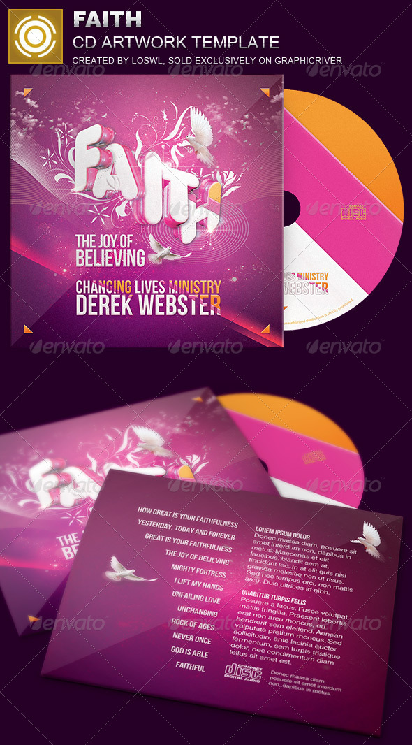 Faith CD Artwork Template - CD & DVD Artwork Print Templates