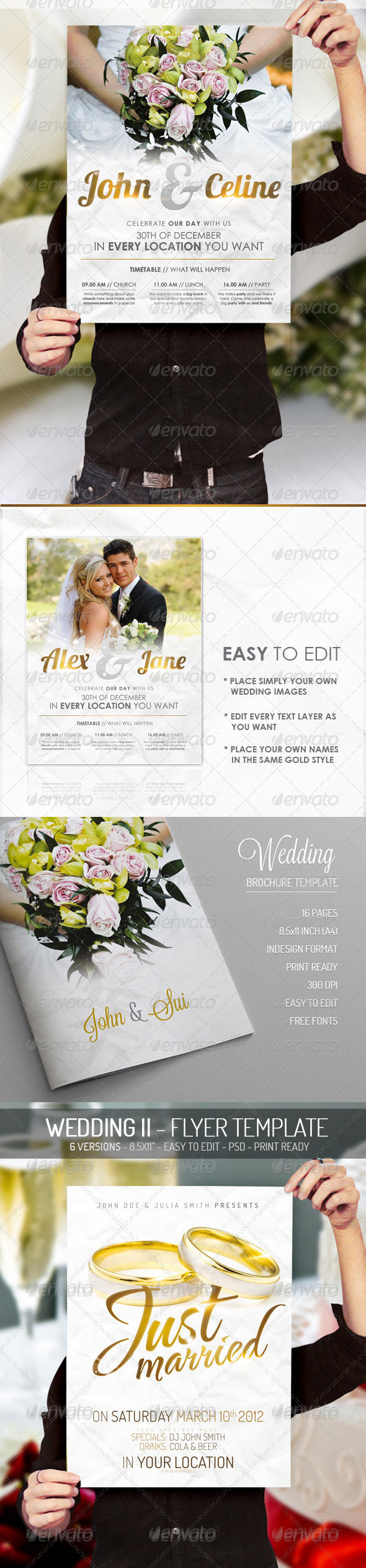 Wedding - Print Bundle - Print Templates