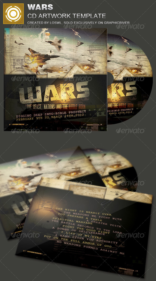 Wars CD Artwork Template - CD & DVD Artwork Print Templates