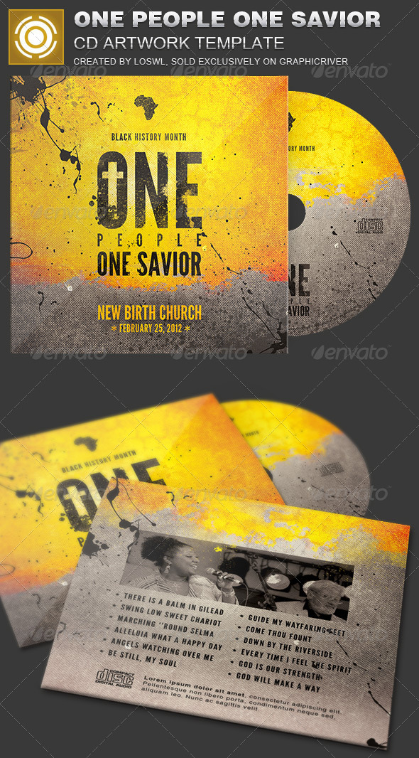 One People One Savior CD Artwork Template - CD & DVD Artwork Print Templates