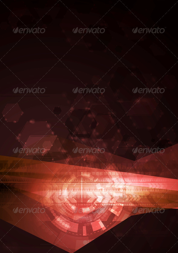 Concept Abstract Hi-Tech Illustration - Web Technology