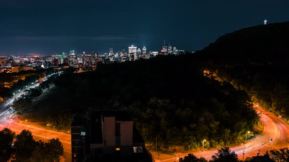 Mount Royal Montreal Skyline
