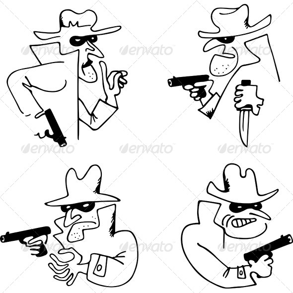 Gangster with a Gun - People Characters