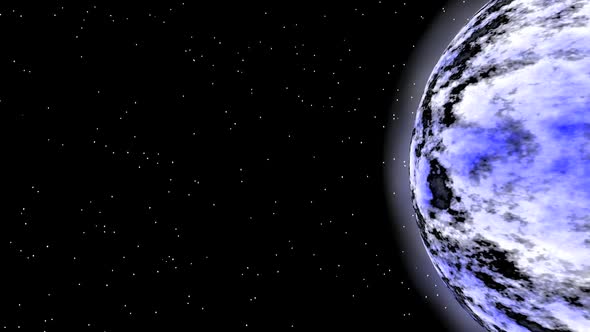 Blue planet earth in the starry.