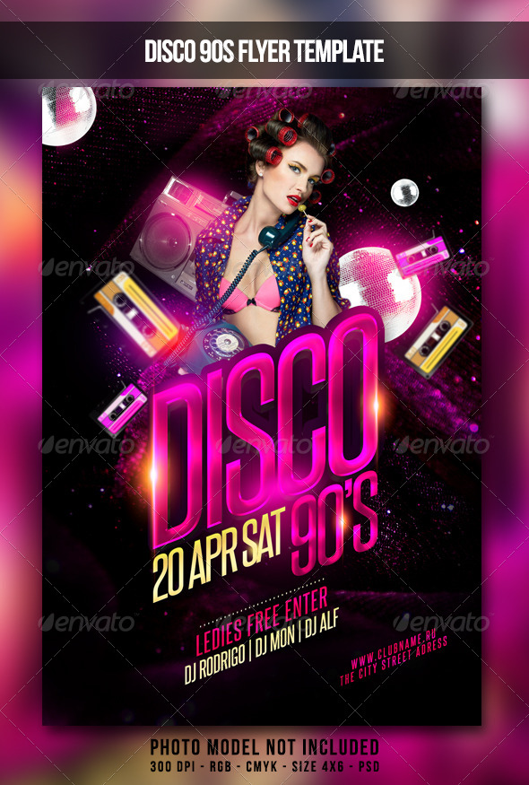 Disco 90S Flyer - Clubs & Parties Events