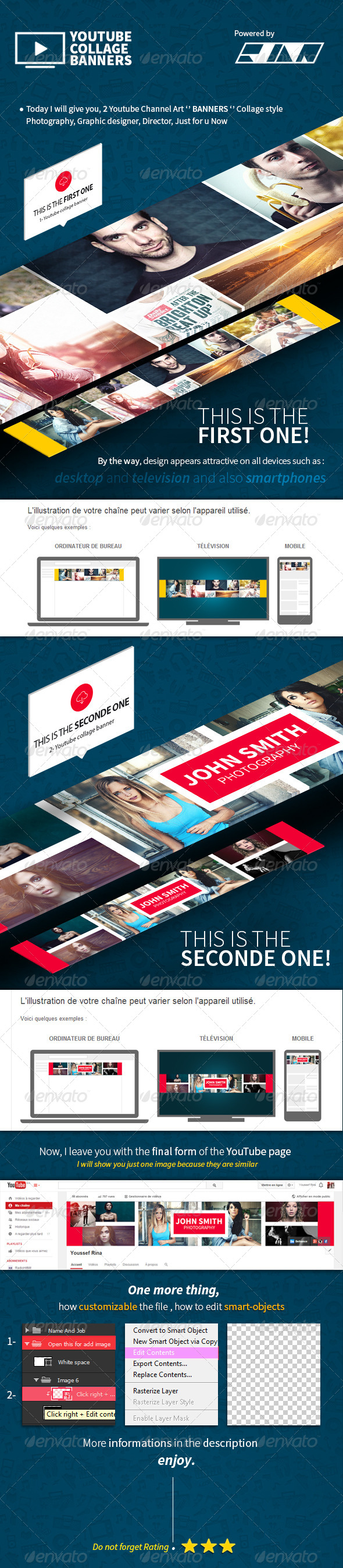 2 Collage l Youtube Banners - YouTube Social Media