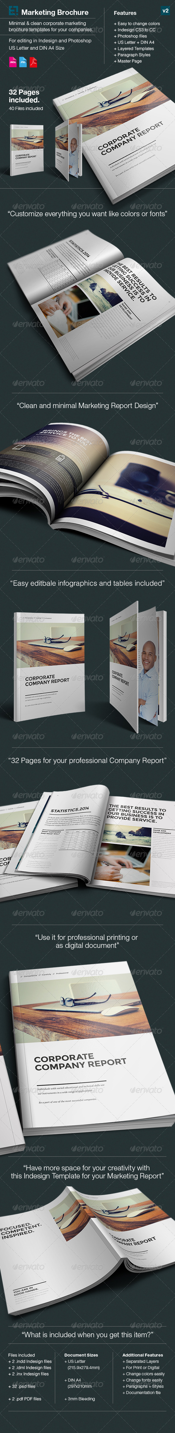 Design Marketing Brochure   A4 And Us Letter V1 By Egotype 