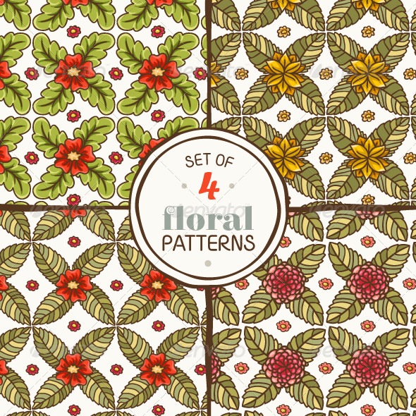 Set of Floral Patterns - Patterns Decorative