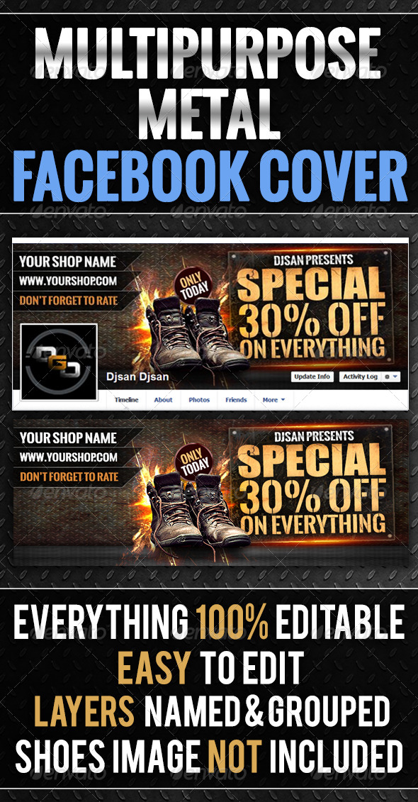 Multipurpose Metal Timeline Cover - Facebook Timeline Covers Social Media