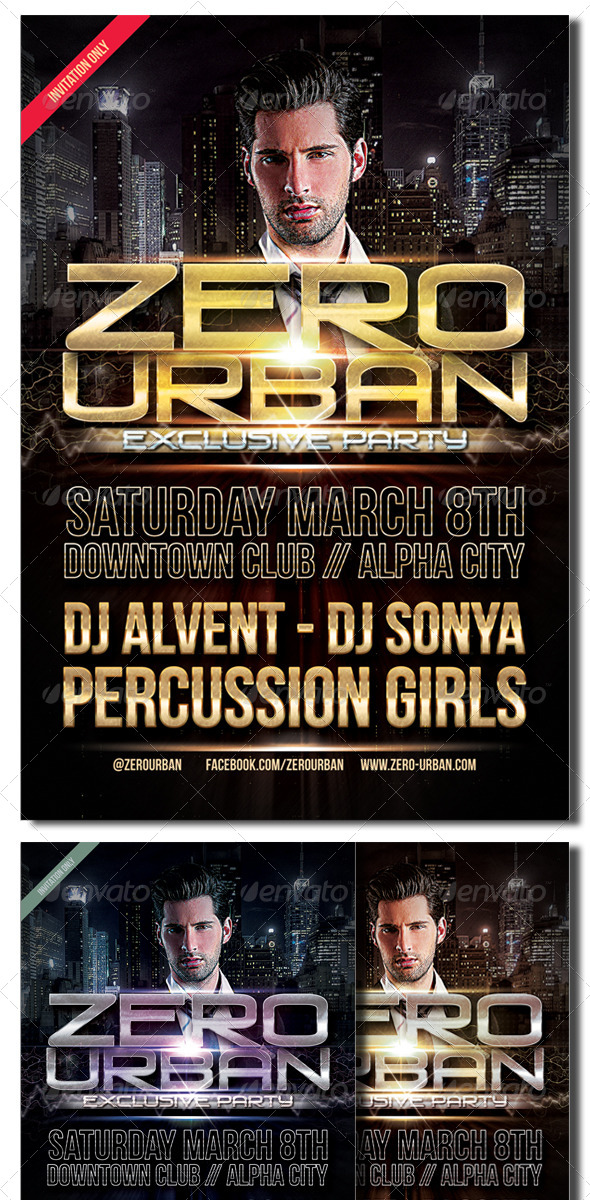 Zero Urban Flyer Template - Events Flyers