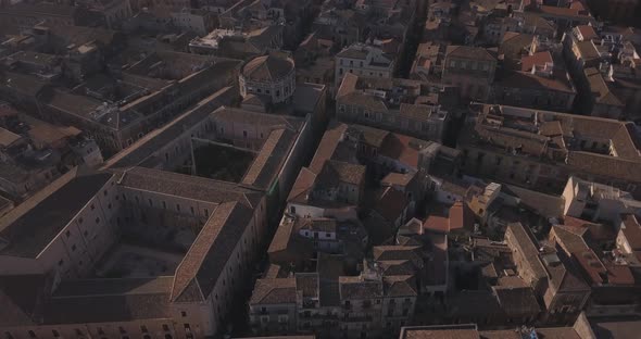aerial view of Catania city near the main Cathedral alt