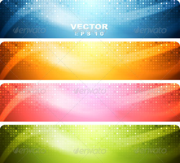Abstract Shiny Banners - Backgrounds Decorative