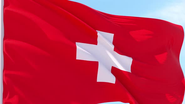 Switzerland Flag Looping Background
