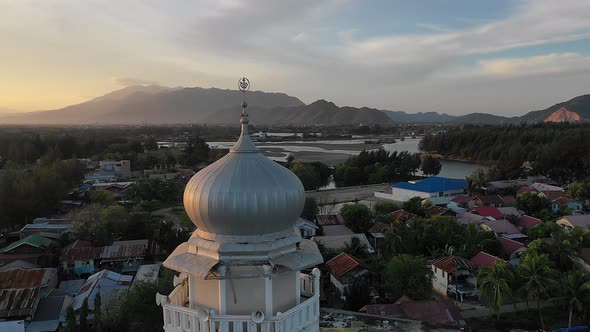 AH - Sunrise Aerial Tsunami Aceh Mosque 01