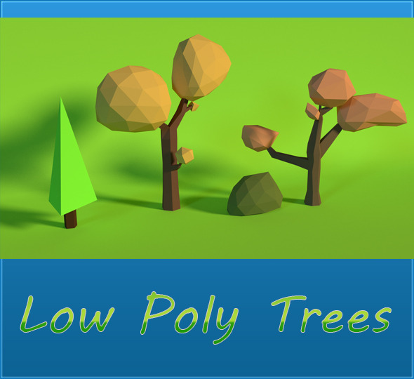 LowPoly Trees .Pack2 - 3Docean 7102892