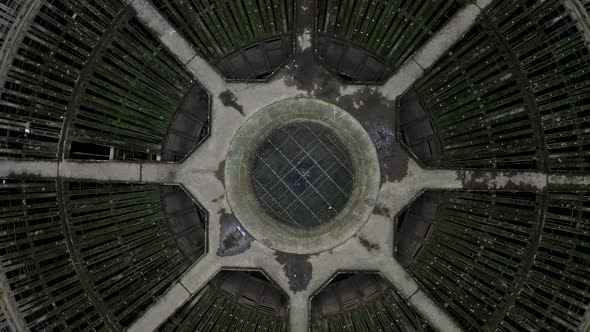 Aerial view of Power plant IM funnel reactor, Charleroi, Brussel. alt