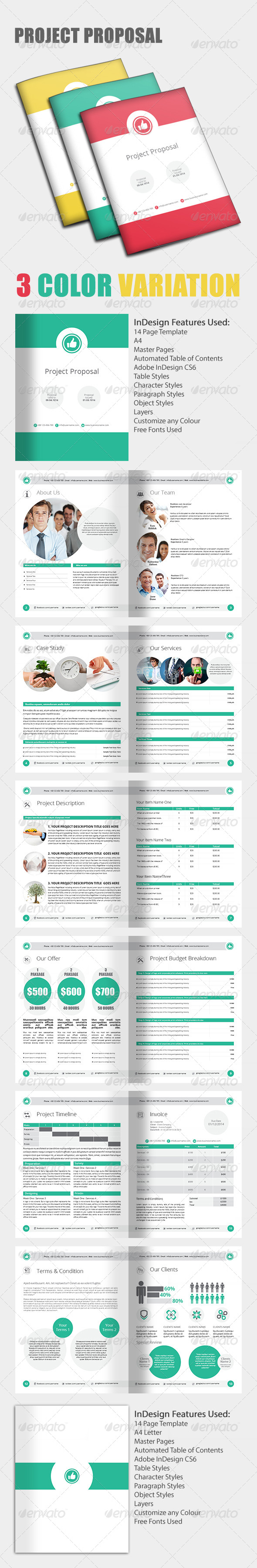 Project Proposal Template - Proposals & Invoices Stationery