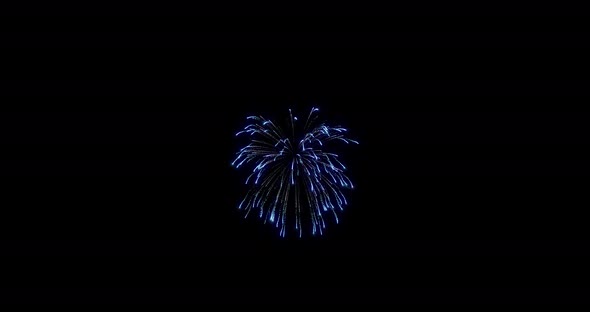 Loop Footage Fireworks with Sparkling Lights and Stars Ignites an Explosion on a Black Background alt