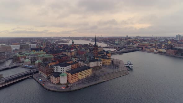 Flying Over Stockholm City