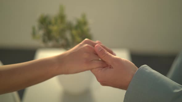 Closeup Holding Hands