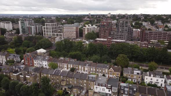A Drone View of Various Buildings in the Putney Area of London