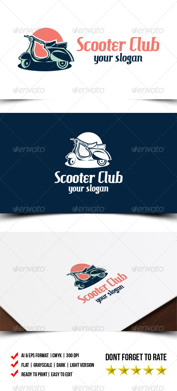 Scooter Club Logo - Objects Logo Templates