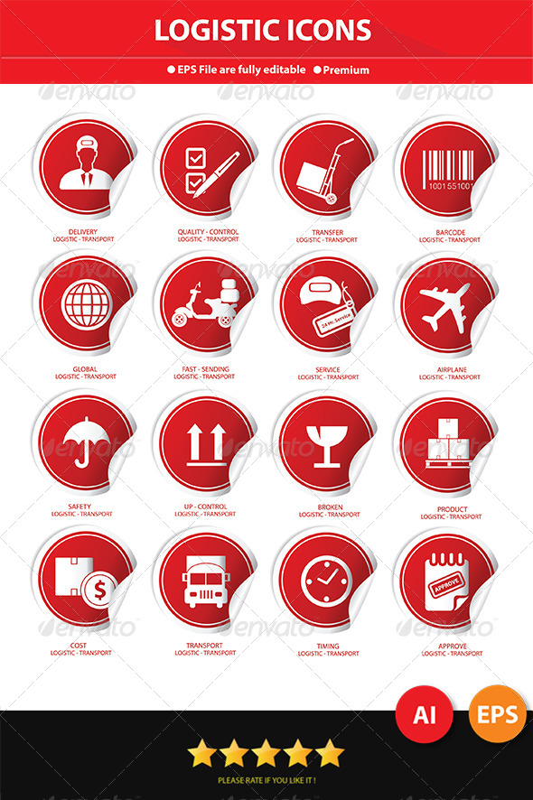 Logistics Label Icons - Icons