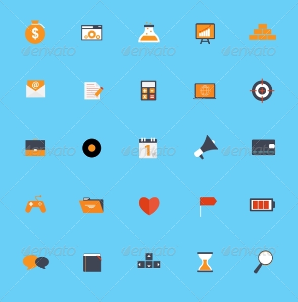 Set of Flat Icons - Web Technology