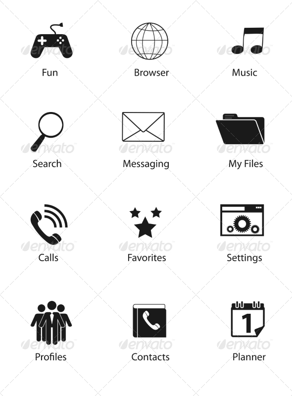 Set of Flat Icons - Computers Technology
