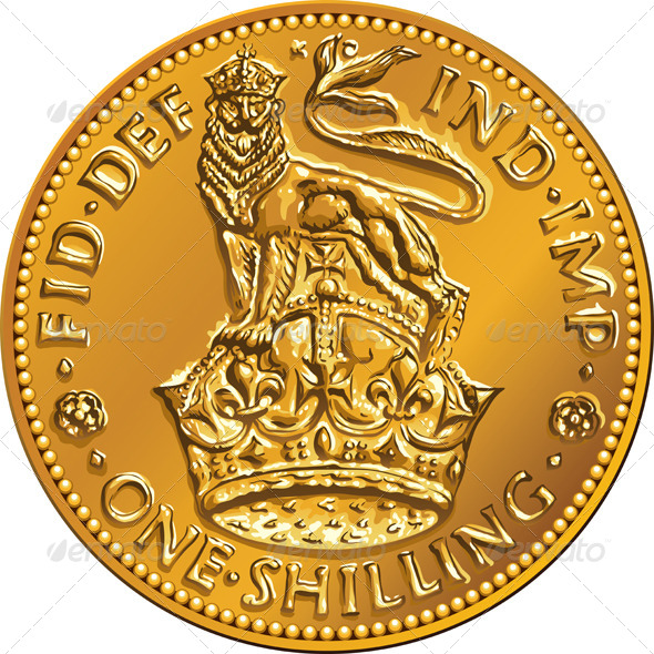 british-money-gold-coin-shilling-with-lion-crown-by-kavalenkava