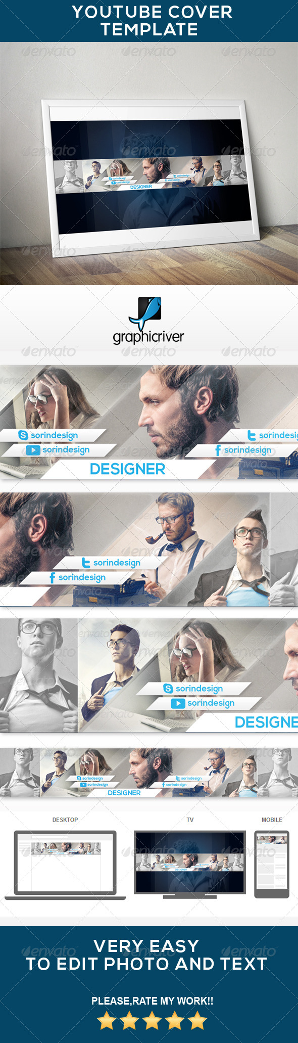 Modern Youtube Banner 2 - YouTube Social Media