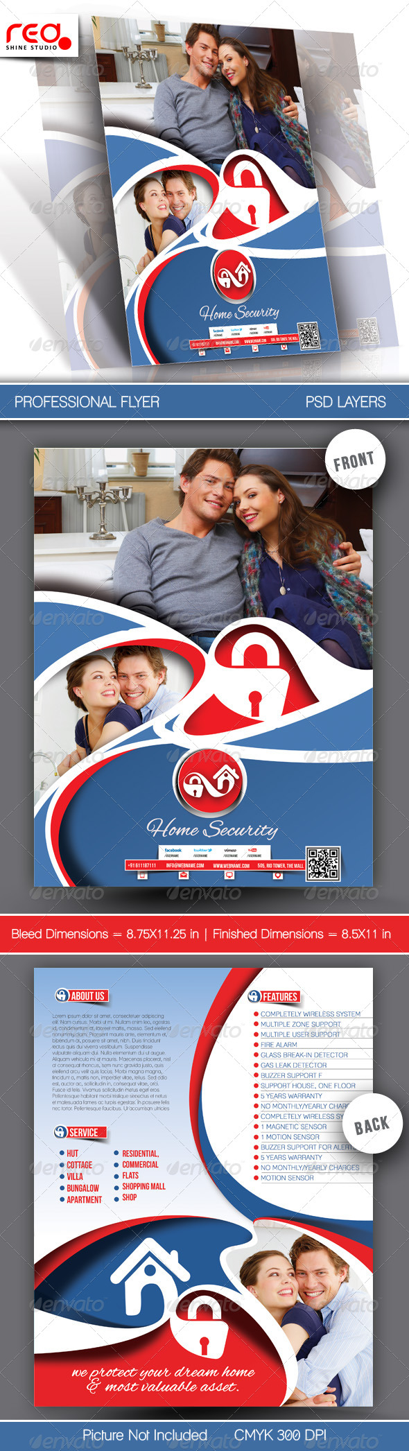 Home Security Flyer Template - Corporate Flyers