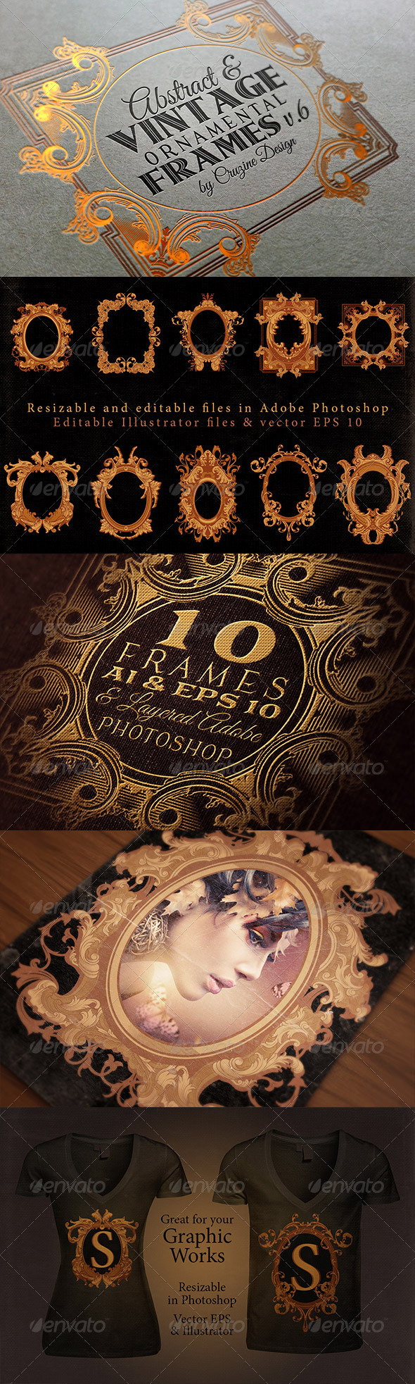 10 Frames Vol.6 - Victorian Ornament - Borders Decorative