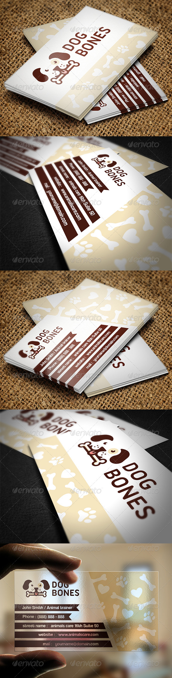 Animal Care Business Card - Industry Specific Business Cards