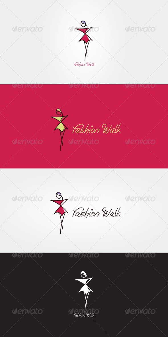 Fashion Walk Stock Logo Template - Humans Logo Templates