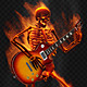 Fiery Skeleton Plays a Guitar Fiery Skeleton Plays a Guitar - VideoHive Item for Sale