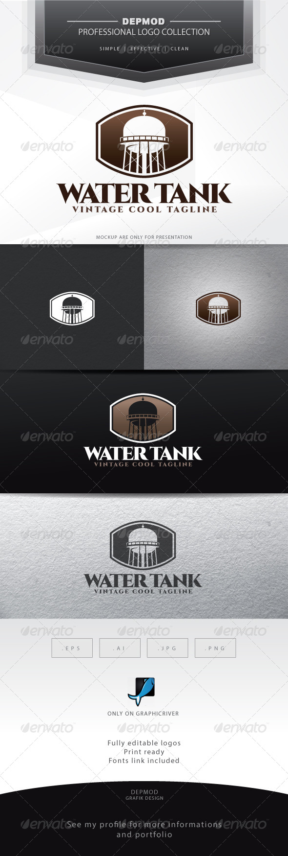 Water Tank Logo - Objects Logo Templates