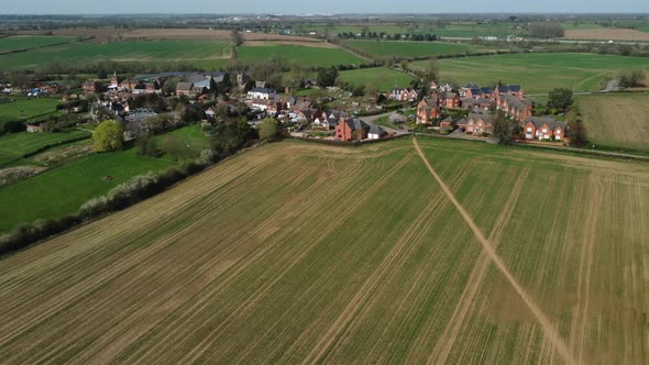 Catthorpe Village Leicestershire Landscape Aerial M6 Motorway
