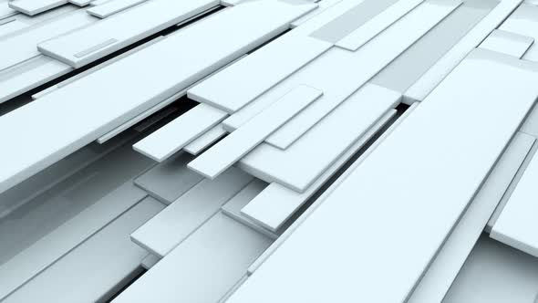 White Glossy Rectangular Panels alt