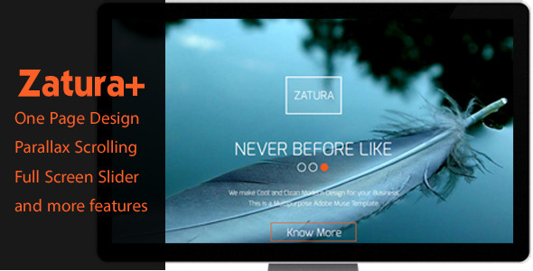 Zatura – One Page Parallax Corporate Muse Theme