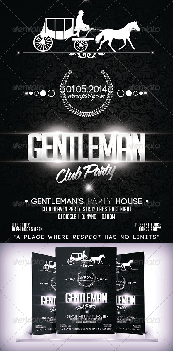 Gentleman Business Club Flyer - Flyers Print Templates